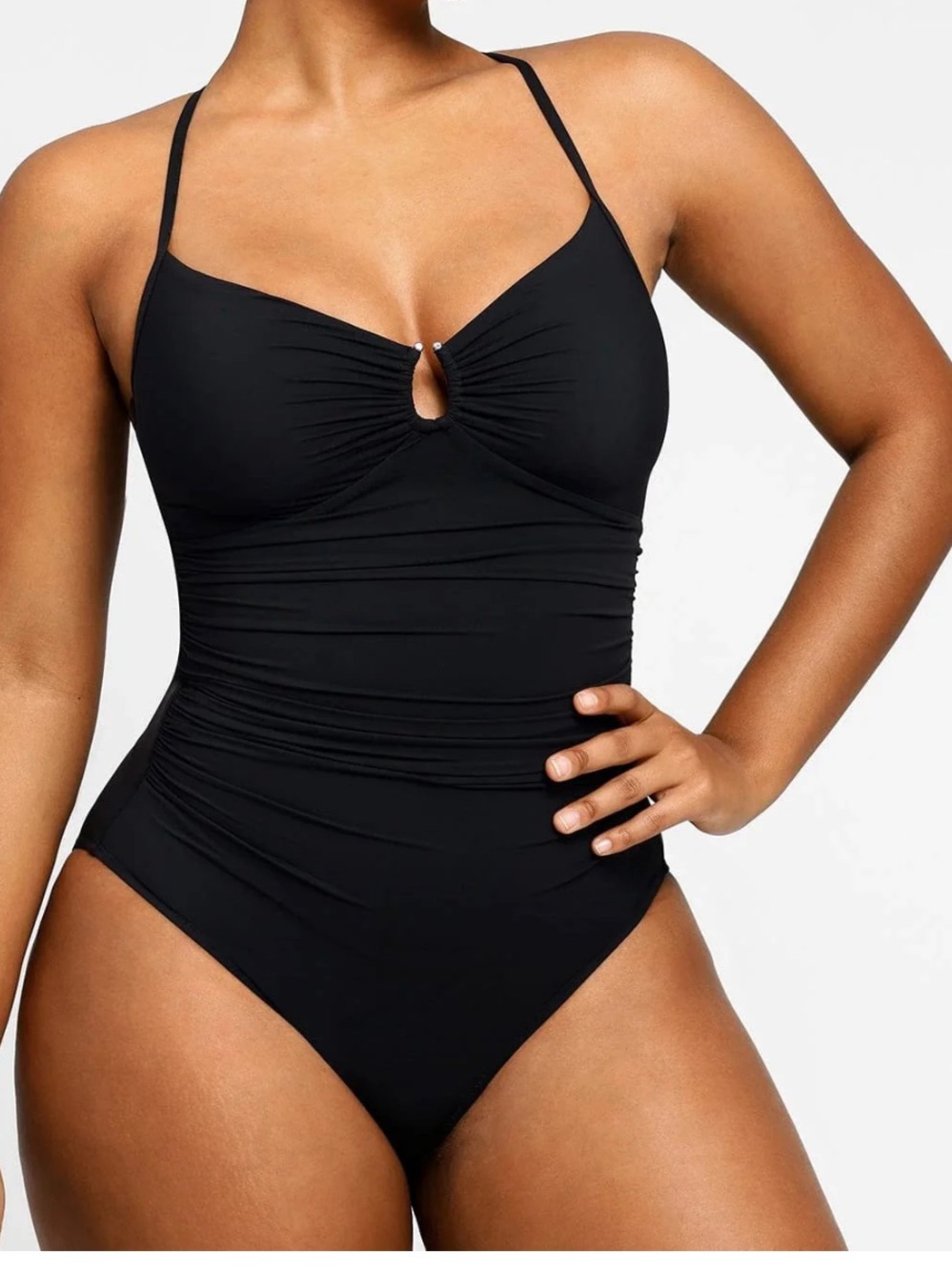 NWT Shapellx L Smart Sculpt U Ring Cut Out Shaping Swimsuit